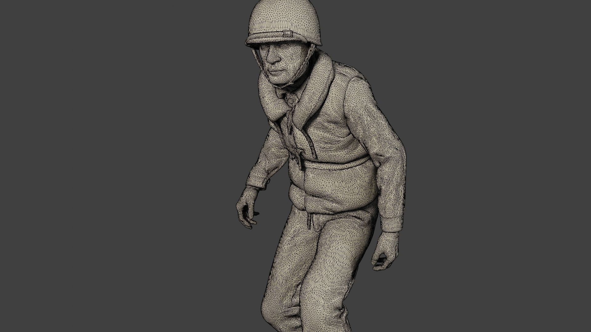 US Navy Sailor ww2 Walk2 USN1 3D print model_12