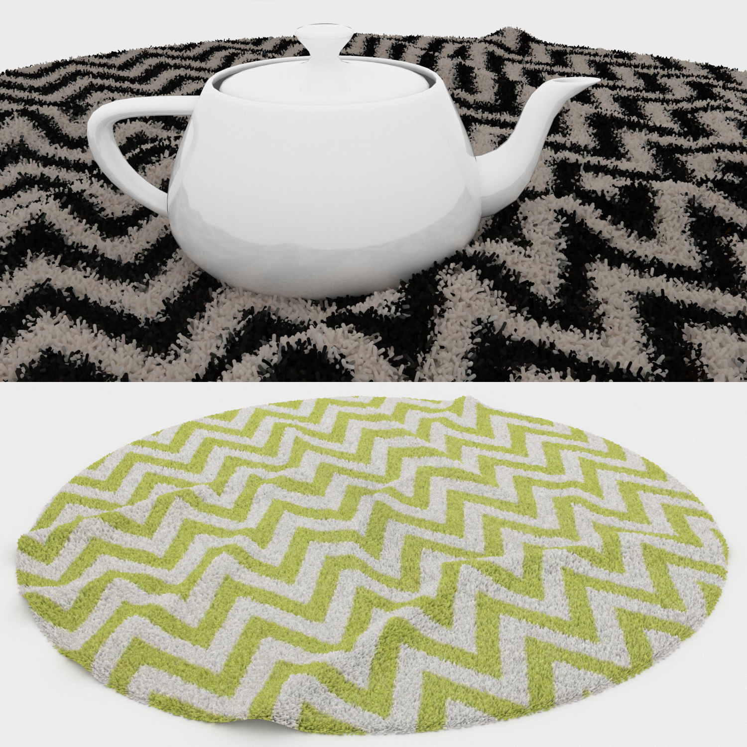 Round Rug Set 95 3D model_2