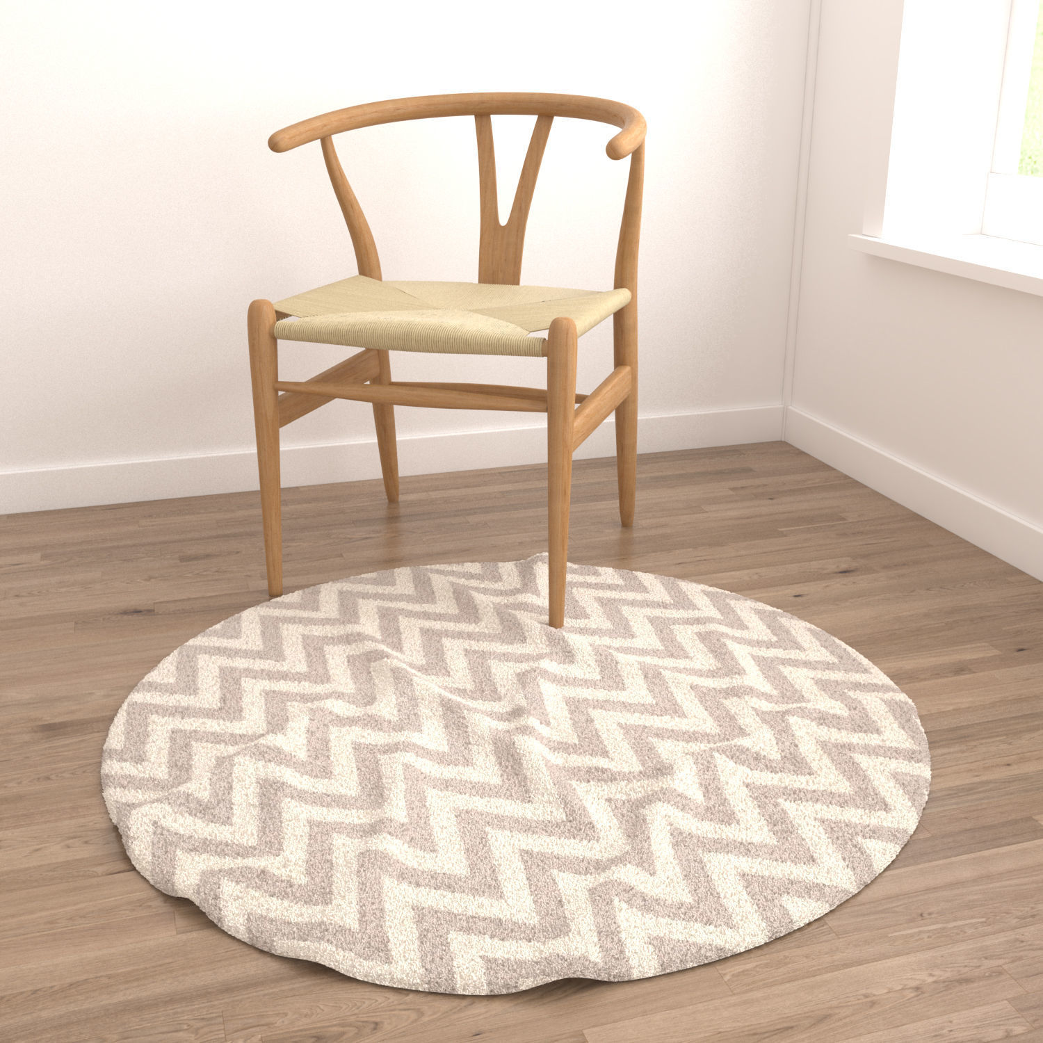 Round Rug Set 95 3D model_3