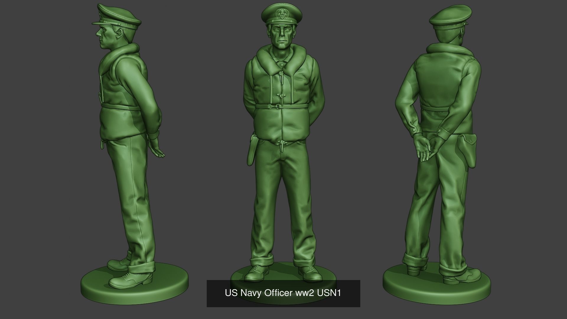 US Navy PtBoat Crew pack ww2 USN1 3D Model Collection_4