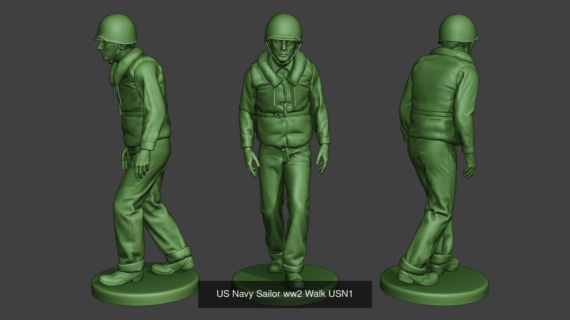US Navy PtBoat Crew pack ww2 USN1 3D Model Collection_18