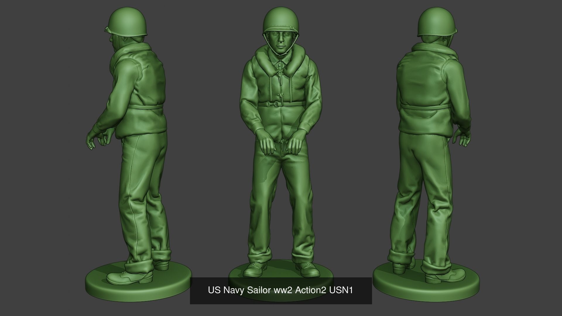 US Navy PtBoat Crew pack ww2 USN1 3D Model Collection_8