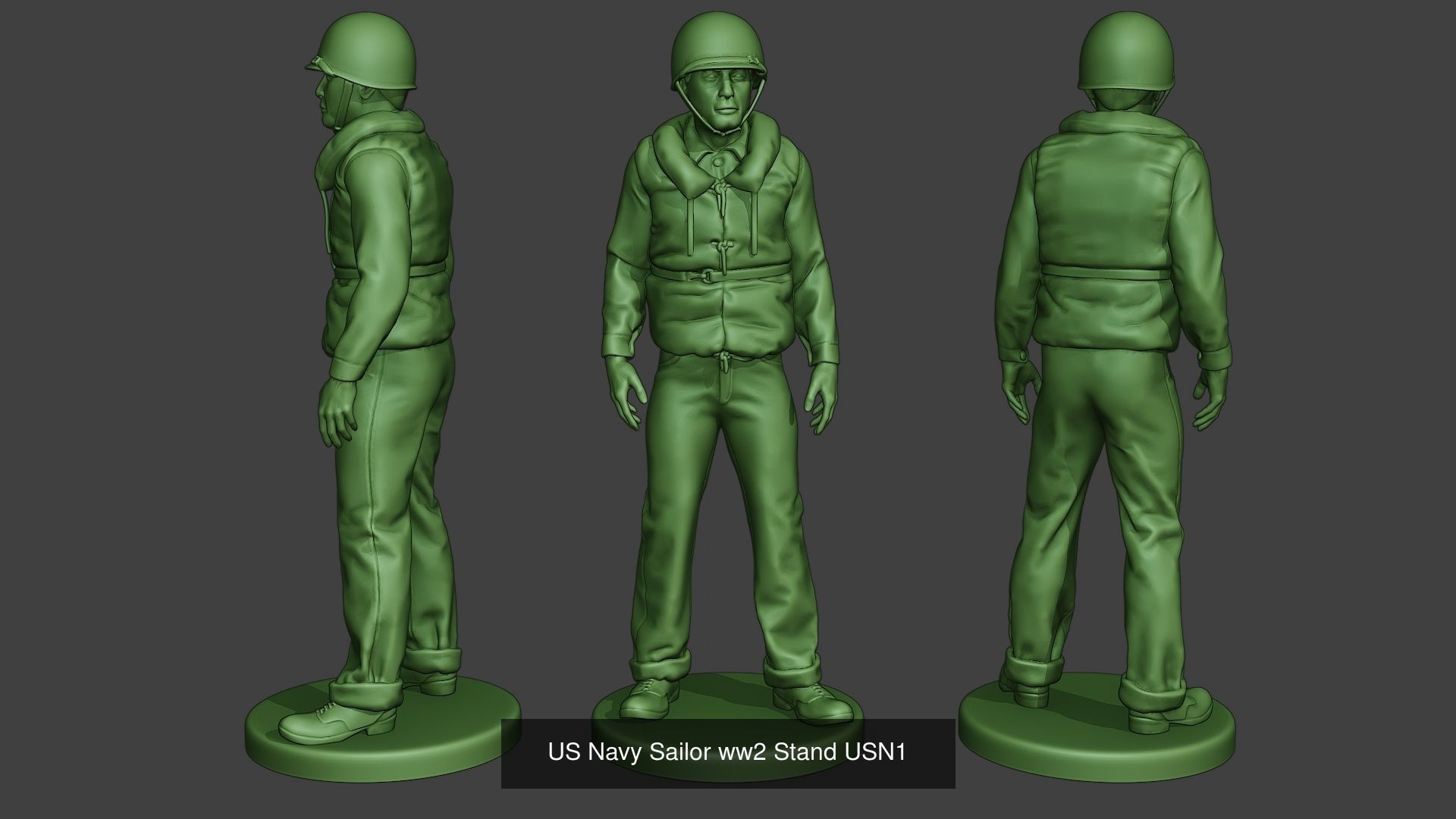 US Navy PtBoat Crew pack ww2 USN1 3D Model Collection_16