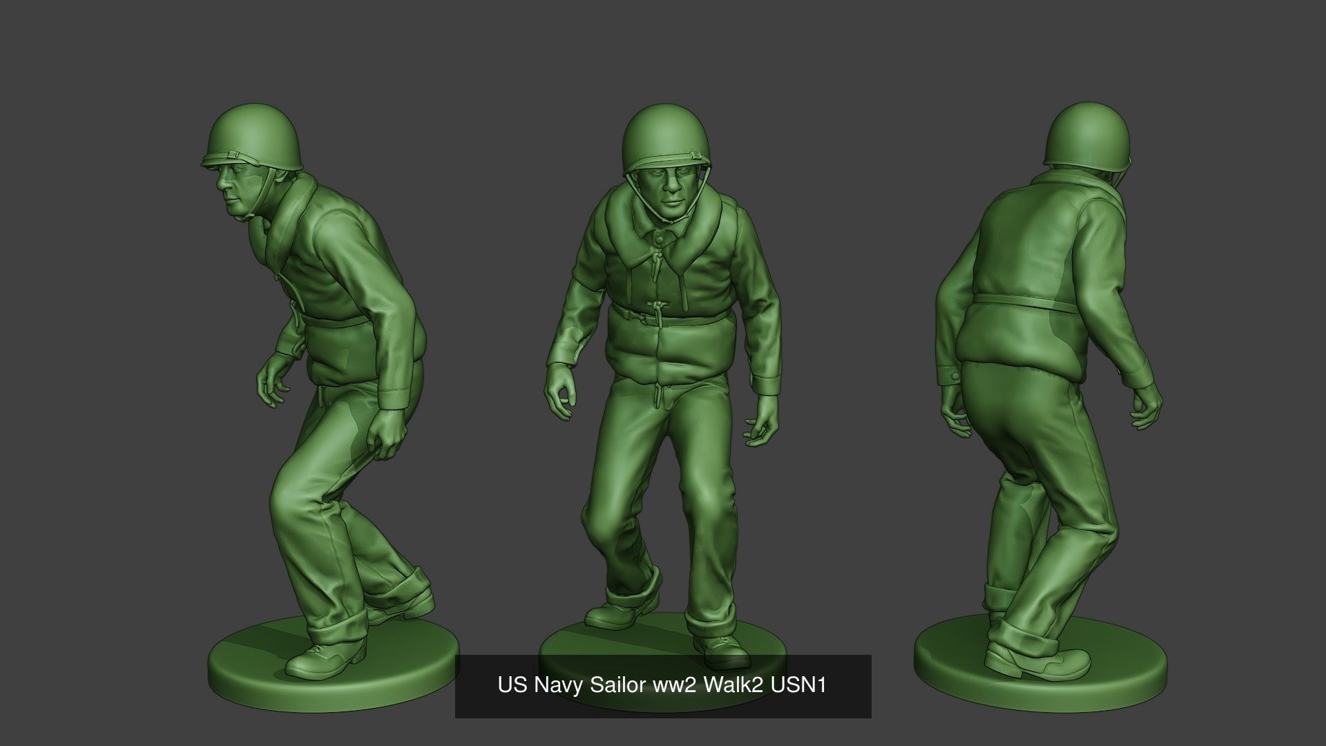 US Navy PtBoat Crew pack ww2 USN1 3D Model Collection_20