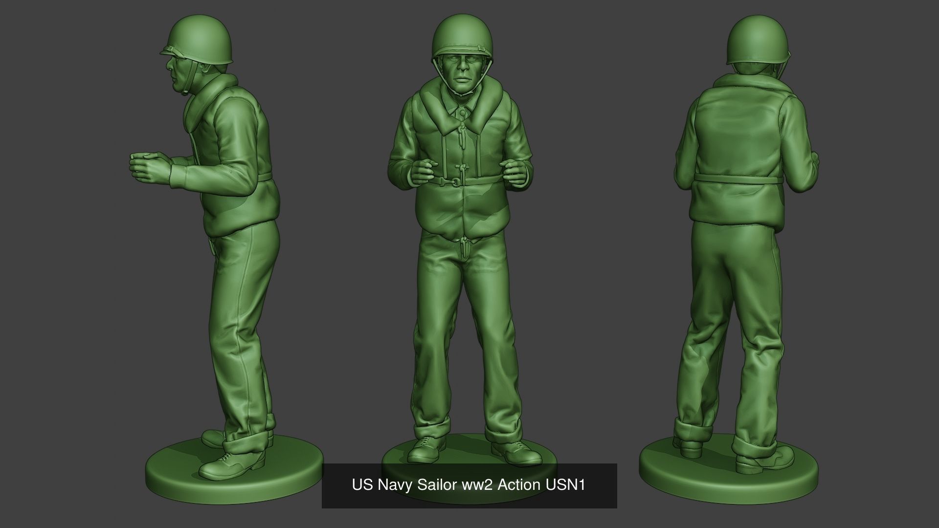 US Navy PtBoat Crew pack ww2 USN1 3D Model Collection_6