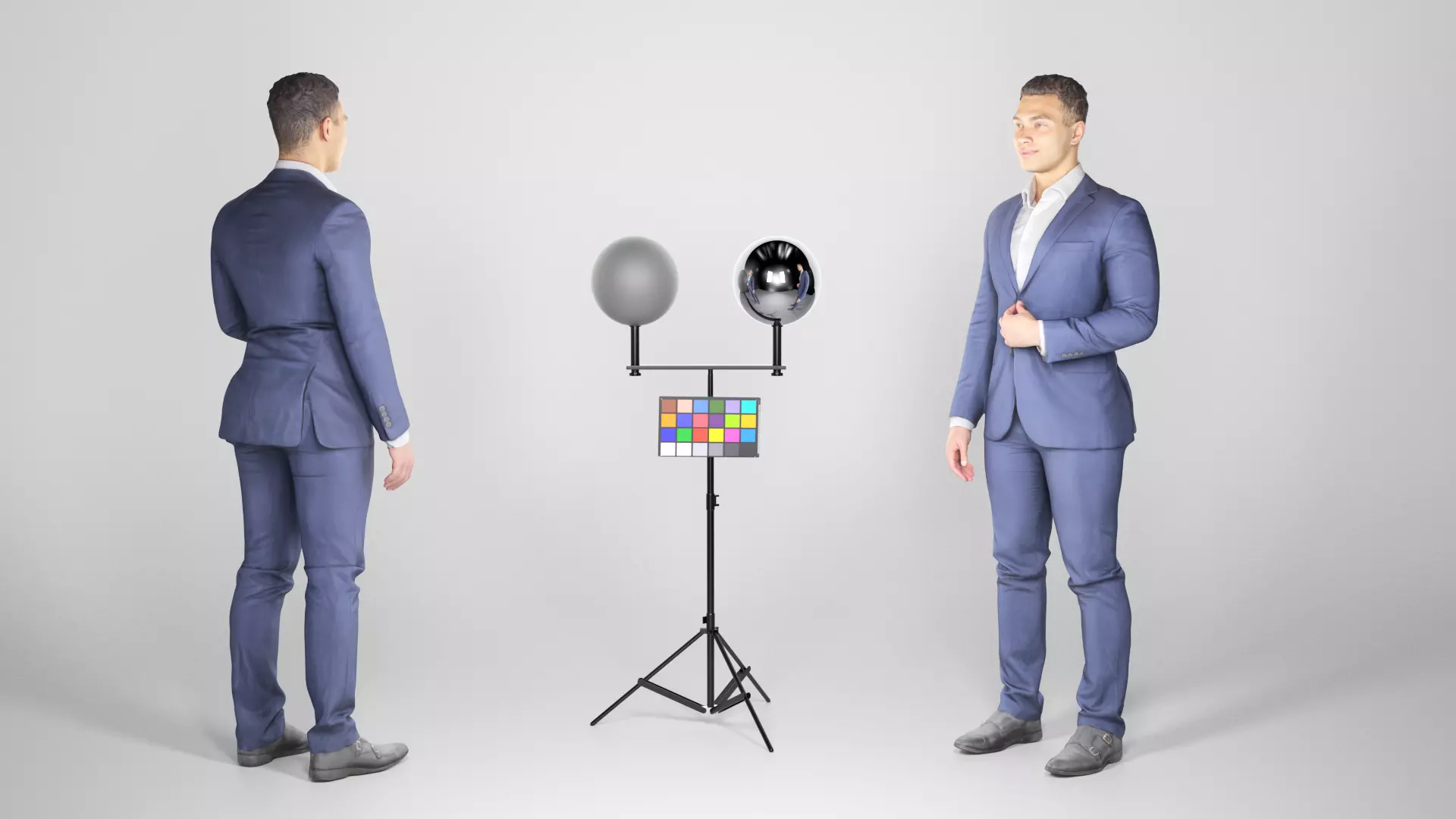 Handsome young man in business suit 243 Low-poly 3D model_0