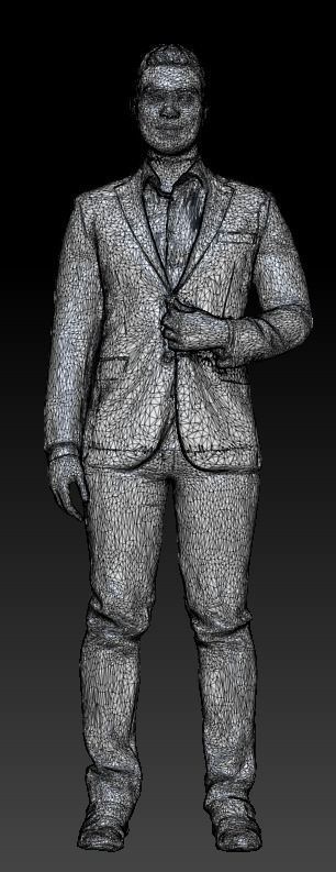 Handsome young man in business suit 243 Low-poly 3D model_4