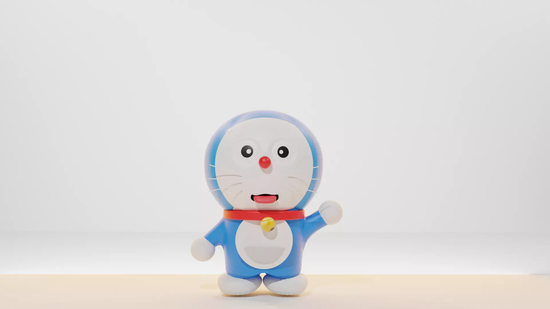 3d doraemon toy Low-poly 3D model_0