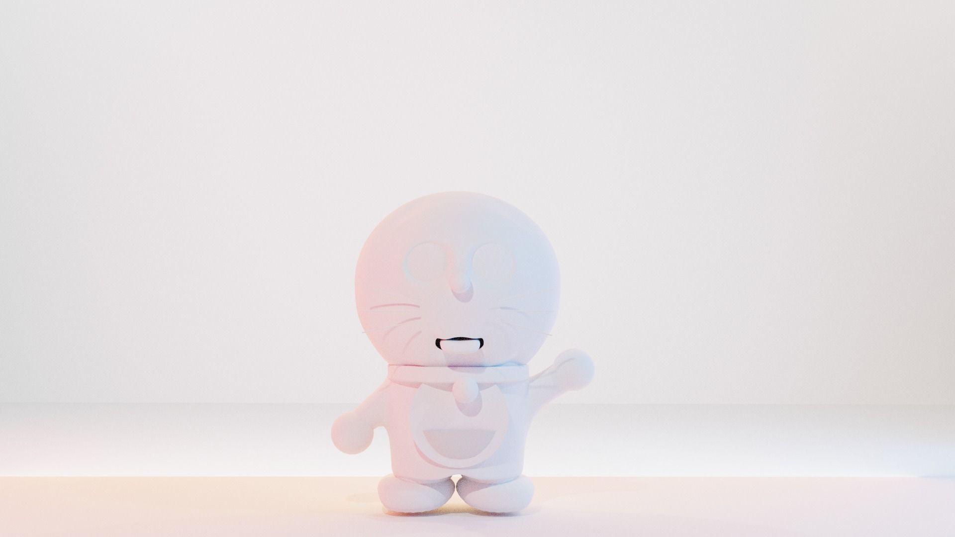 3d doraemon toy Low-poly 3D model_1