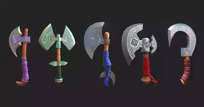 Stylised lowpoly Axe