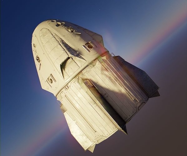 Space Rocket Low-poly 3D model