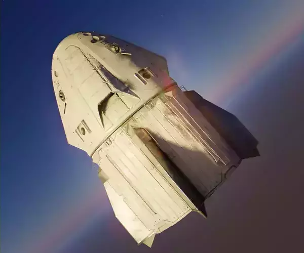 Space Rocket Low-poly 3D model