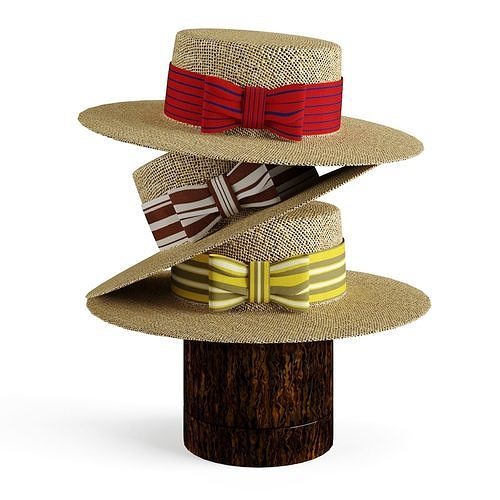 Beach hat for men 3D model