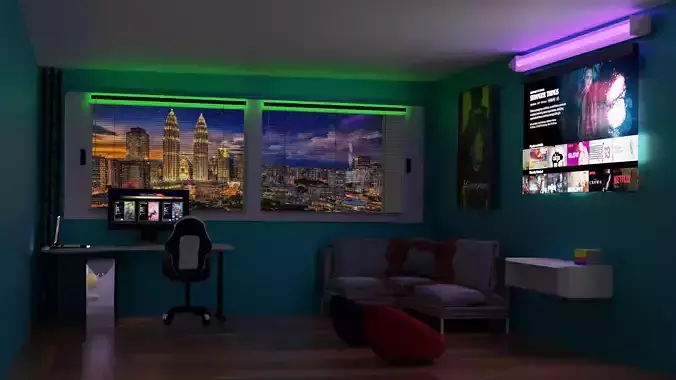 3d gaming room