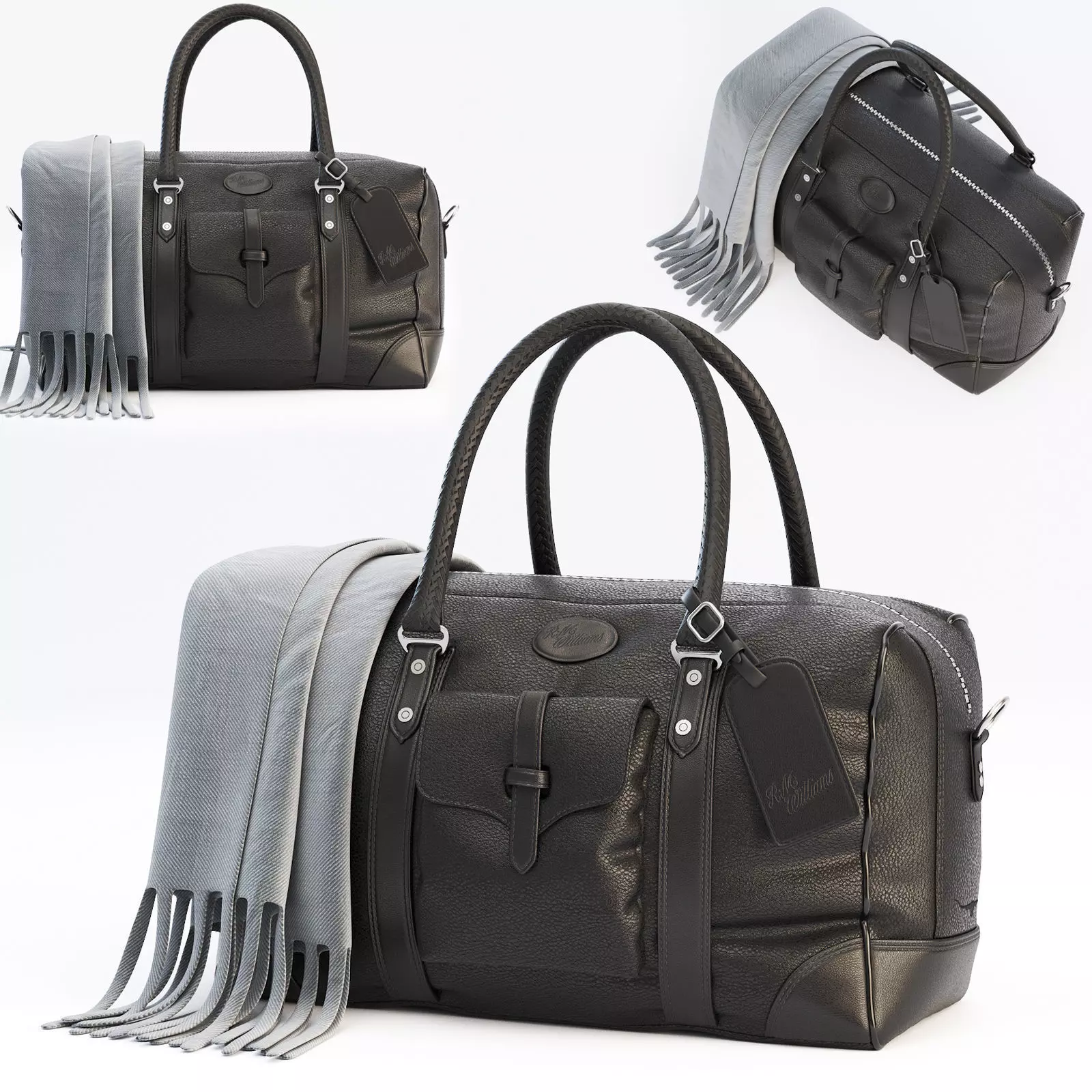 Rmwilliams Signature Overnight Bag Whiskey 3D model_0