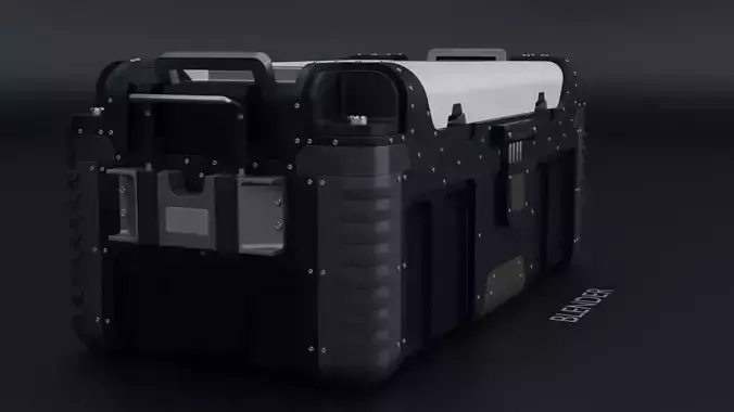 Sci-fi Game Asset Of 3D Box