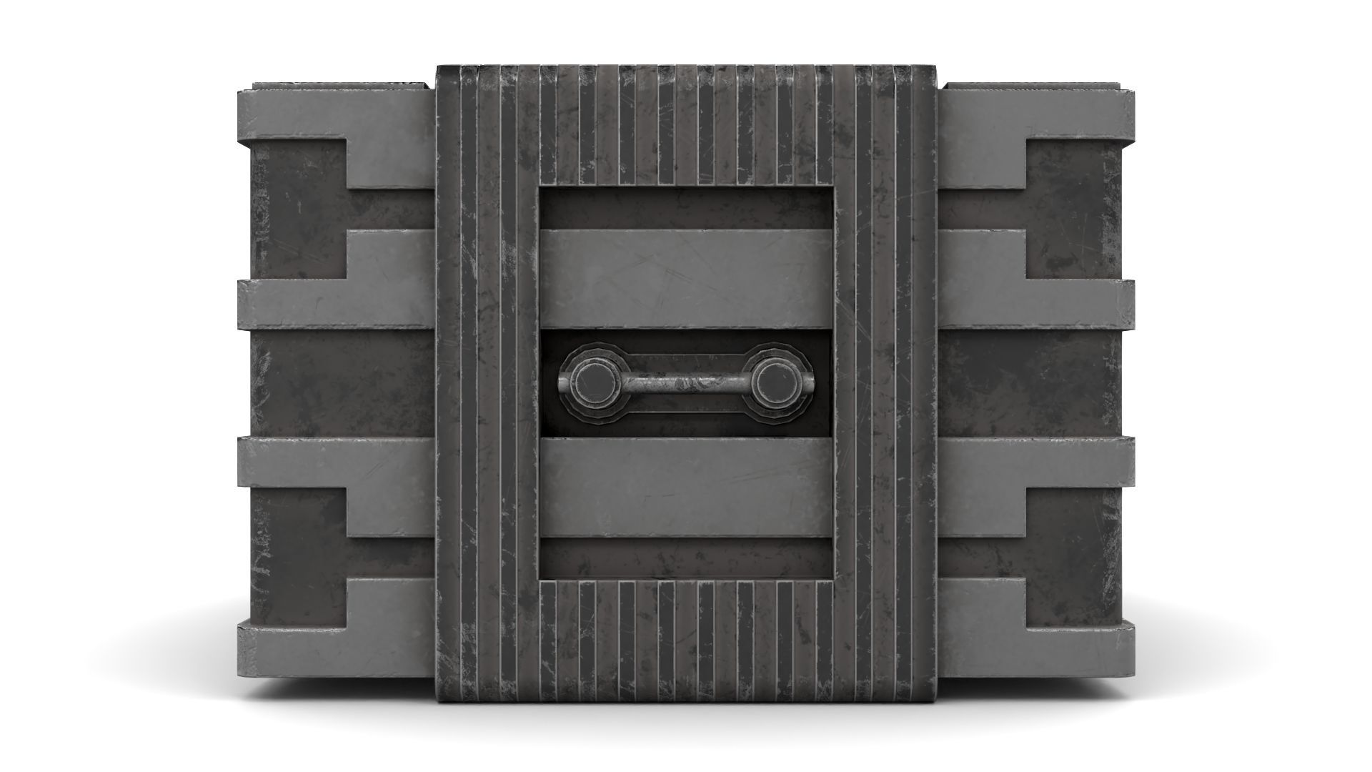 Black Sci-Fi Case Low-poly 3D model_5