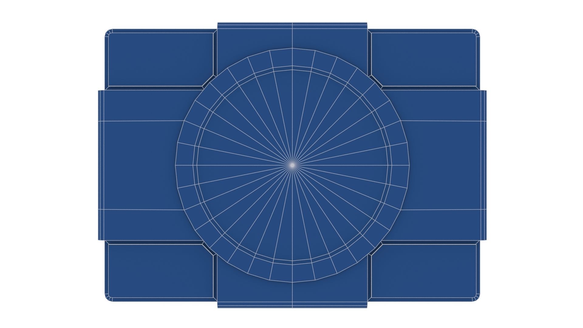 Black Sci-Fi Case Low-poly 3D model_24