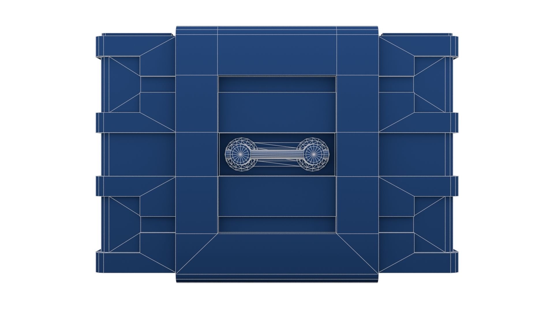 Black Sci-Fi Case Low-poly 3D model_25