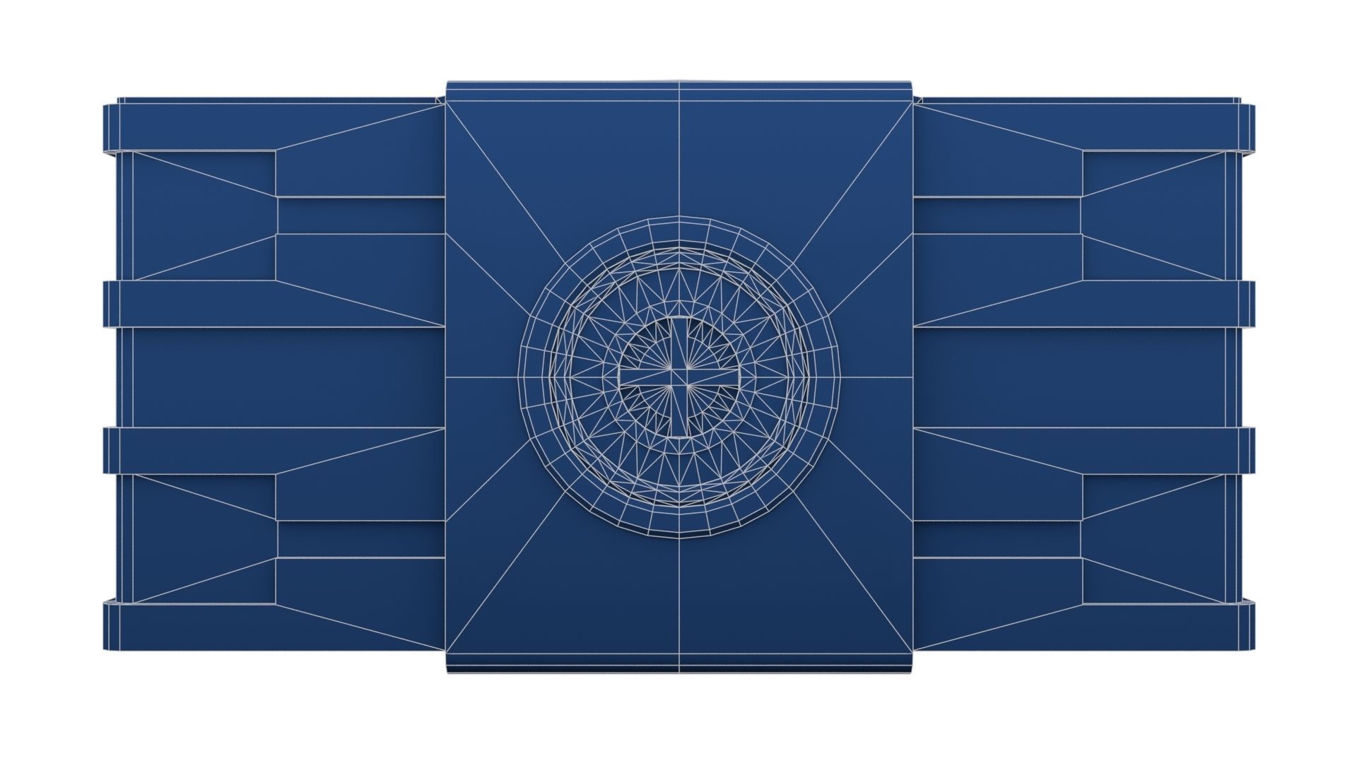 Black Sci-Fi Case Low-poly 3D model_27