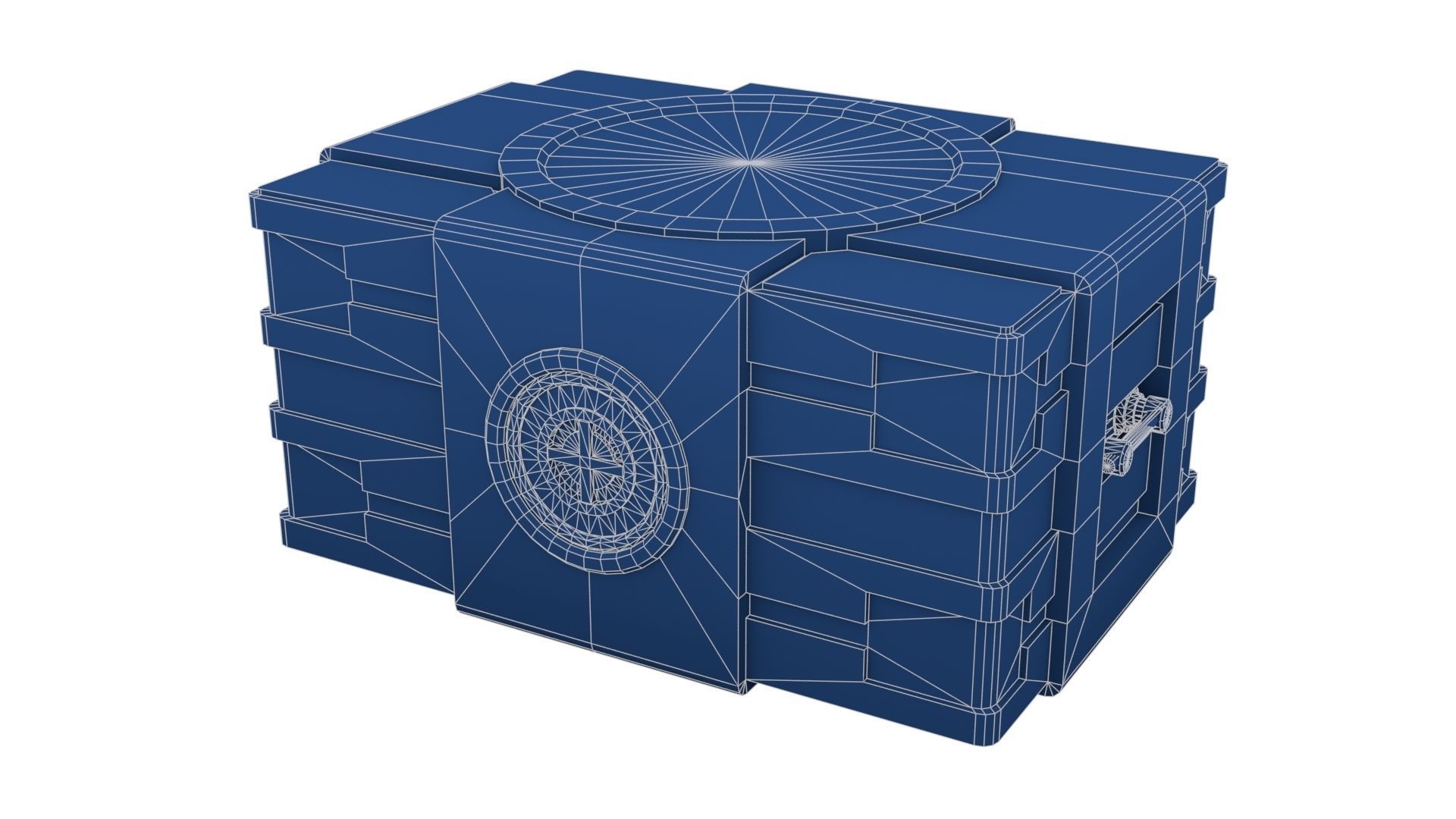 Black Sci-Fi Case Low-poly 3D model_20