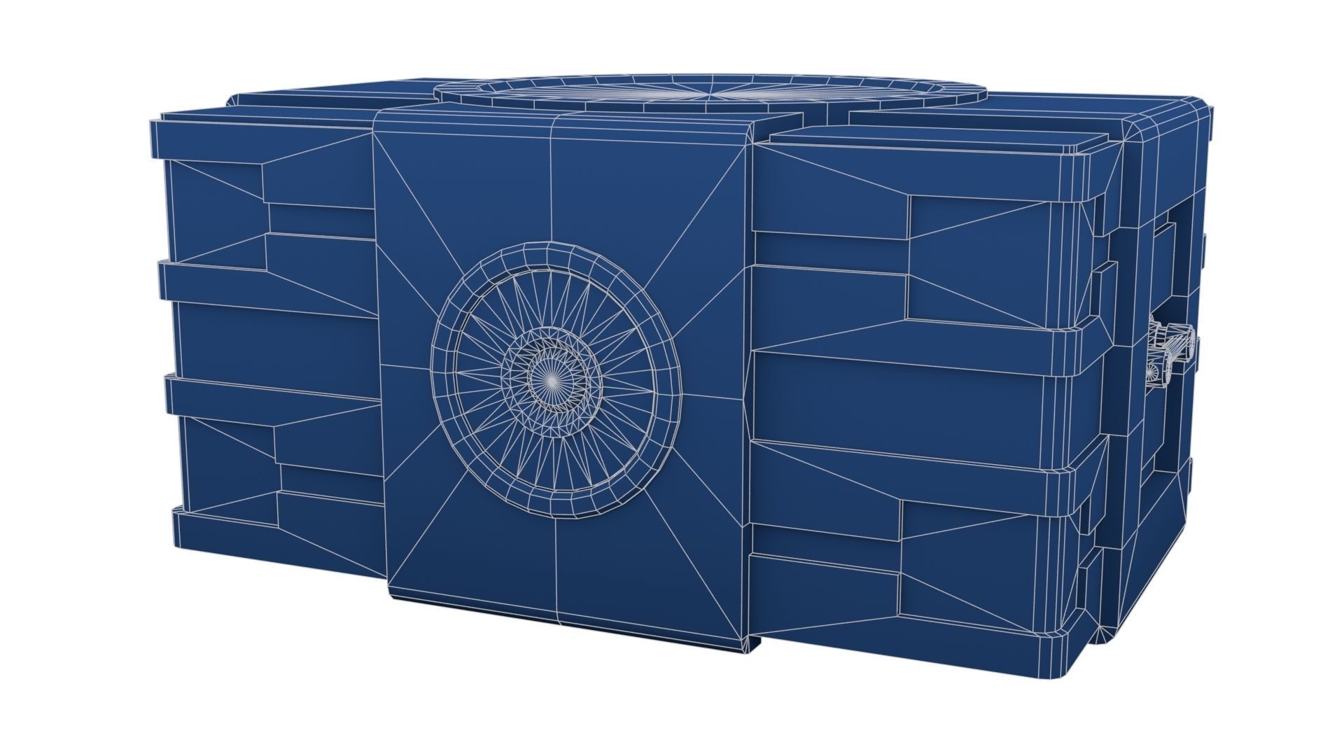 Black Sci-Fi Case Low-poly 3D model_23