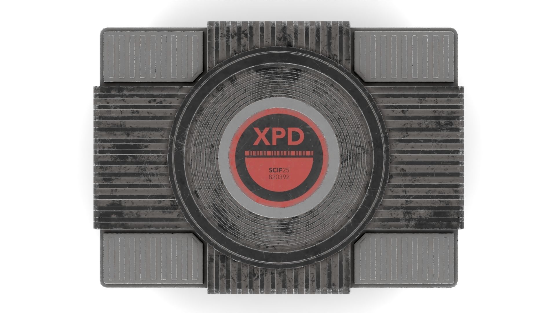 Black Sci-Fi Case Low-poly 3D model_4