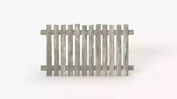 Wood Fence  Free low-poly 3D model