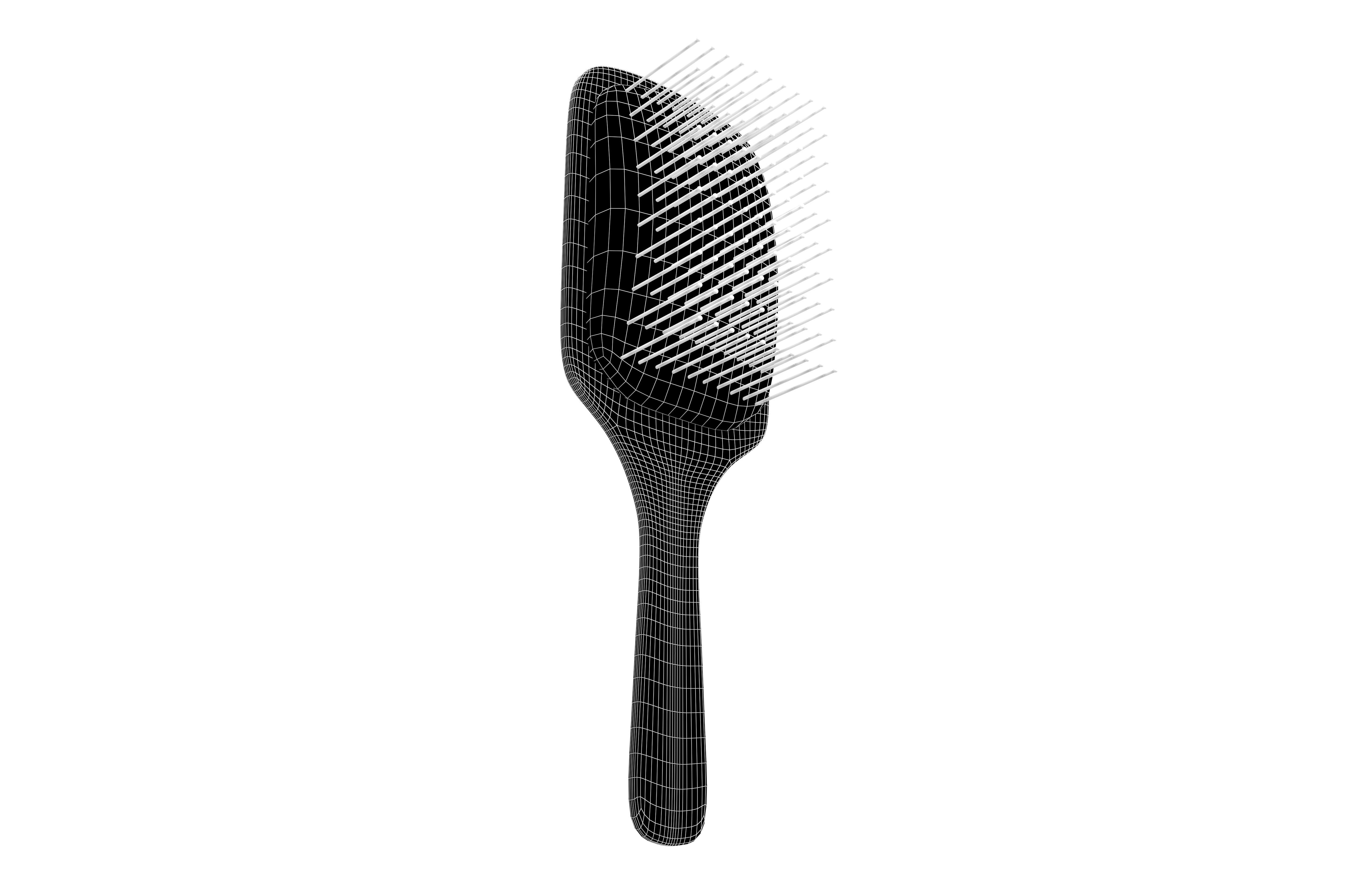 Hair Brush v1 002 3D model_7