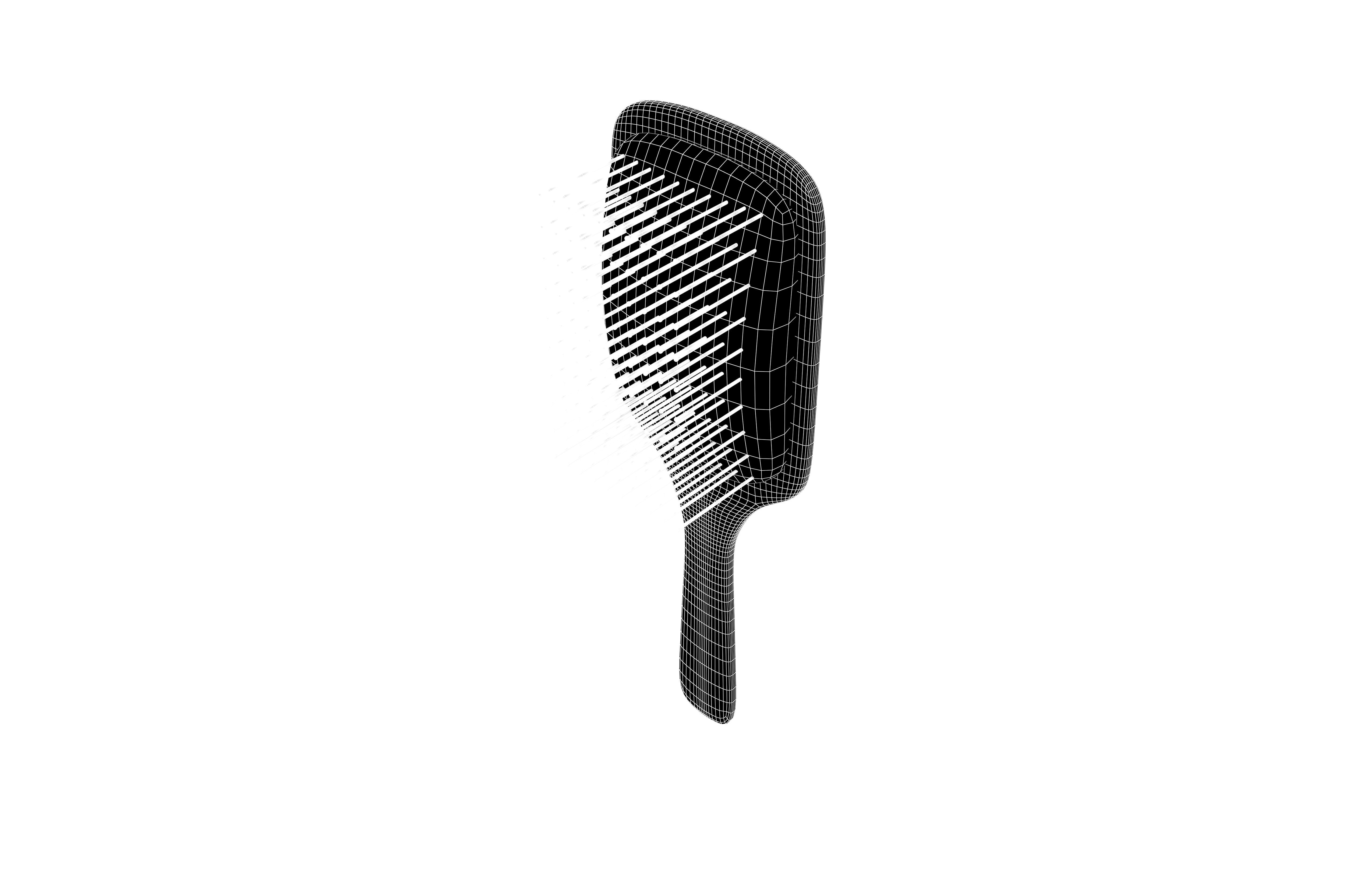 Hair Brush v1 002 3D model_6