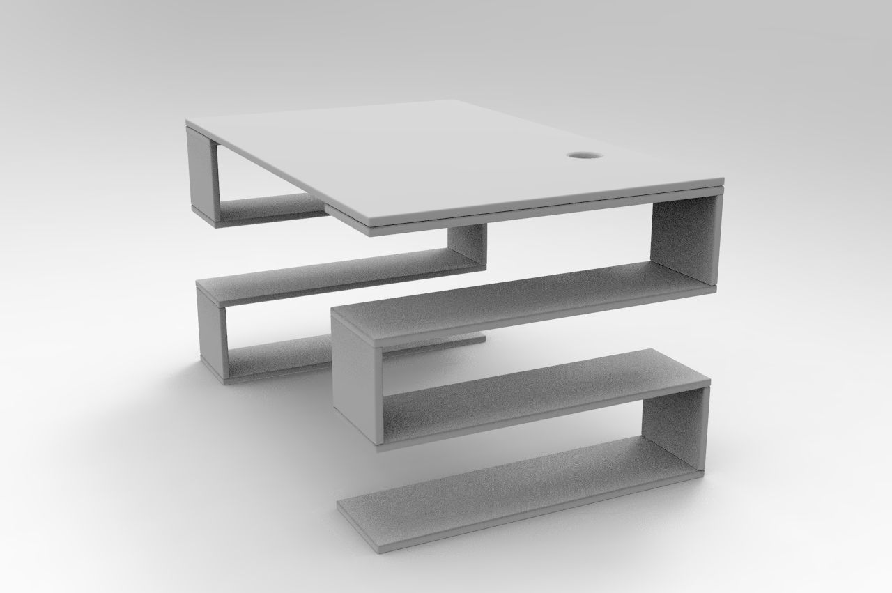 Design Table Low-poly 3D model_7