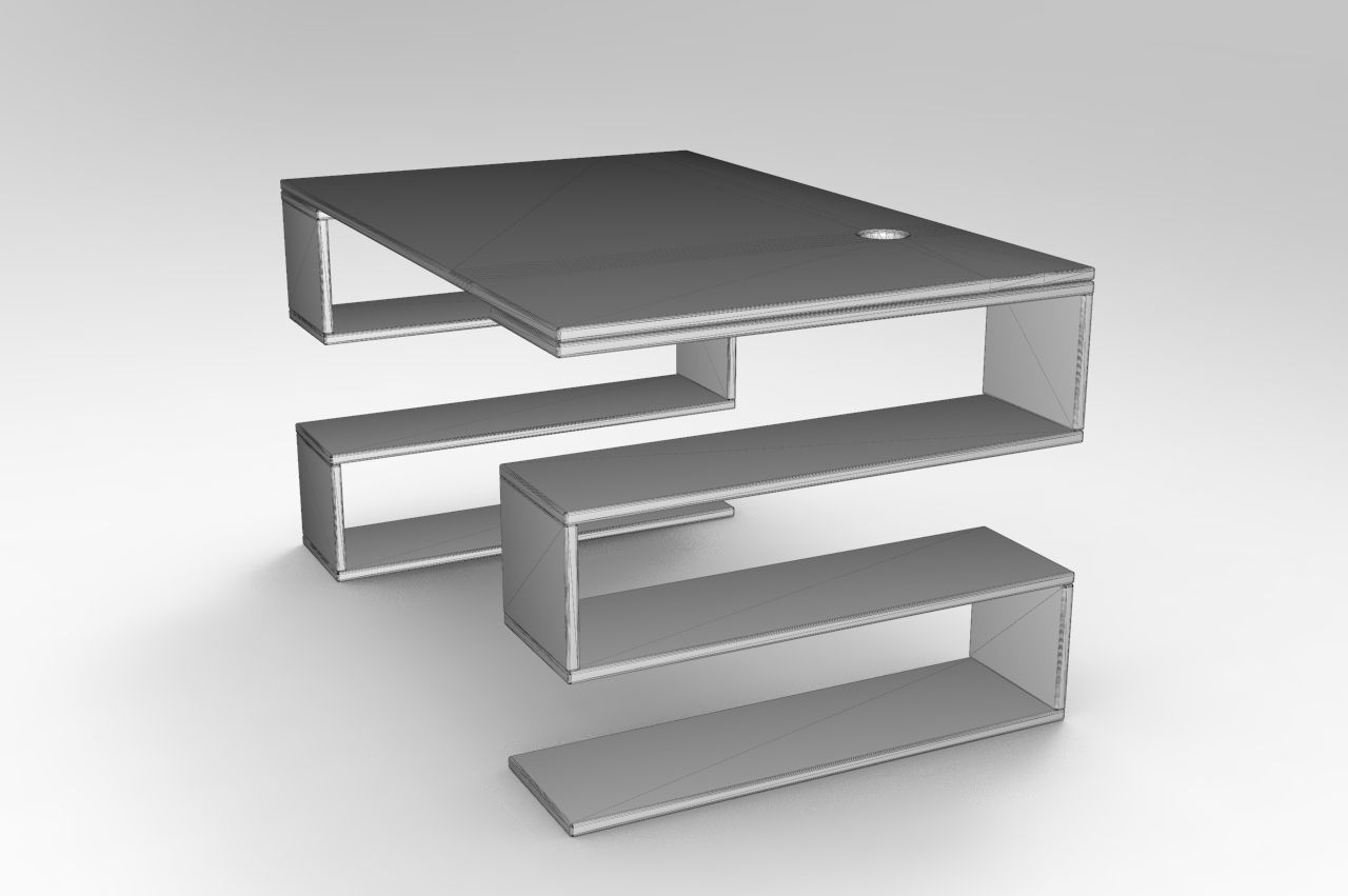 Design Table Low-poly 3D model_6