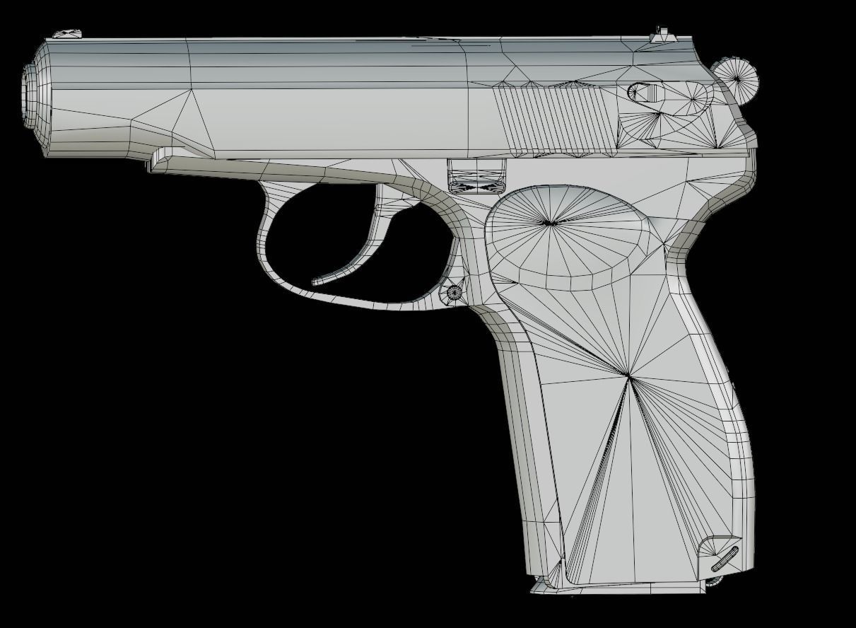 PM Pistol Low-poly 3D model Low-poly 3D model_9