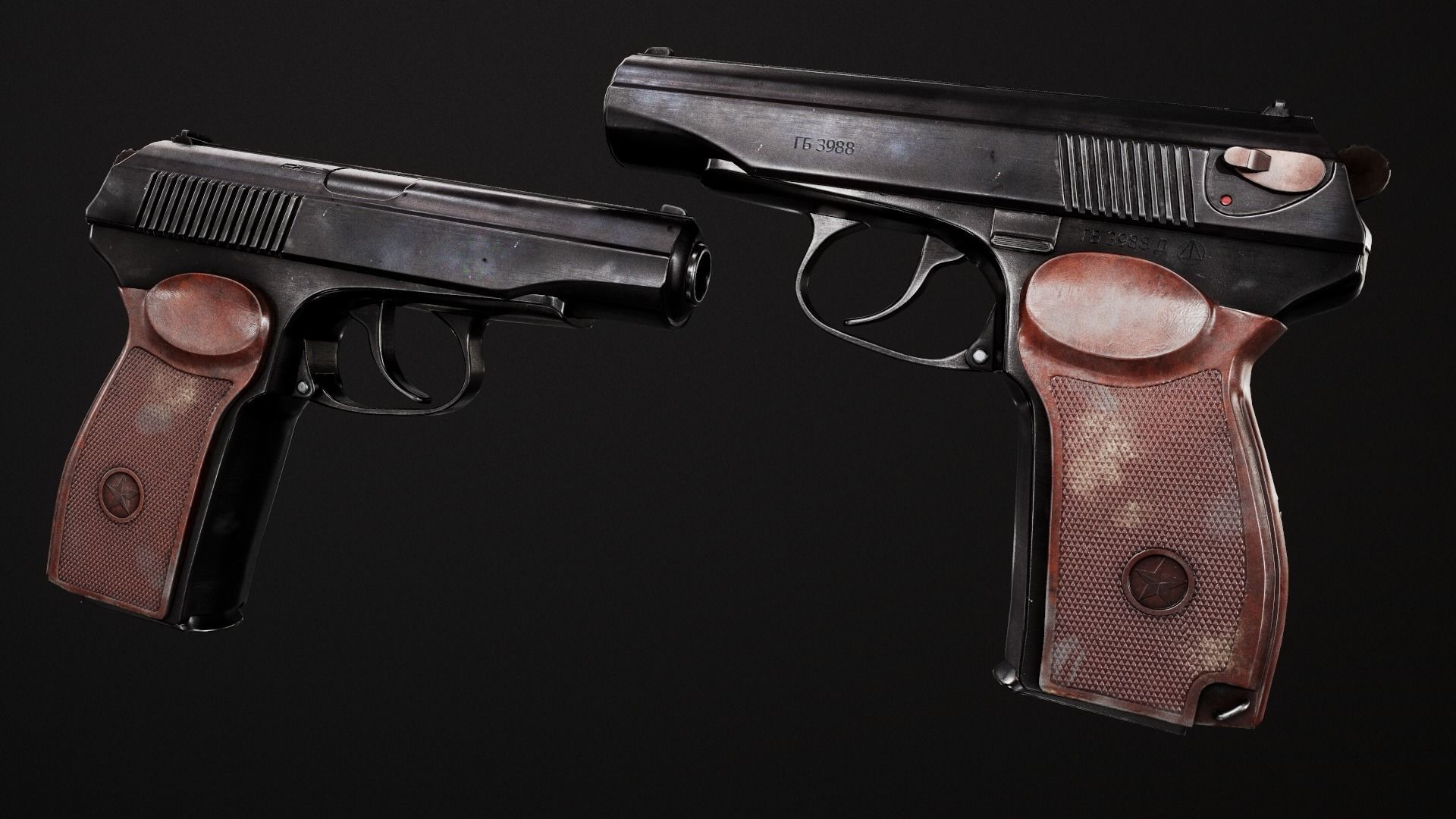 PM Pistol Low-poly 3D model Low-poly 3D model_4