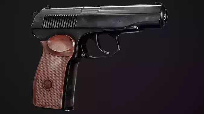 PM Pistol Low-poly 3D model Low-poly 3D model