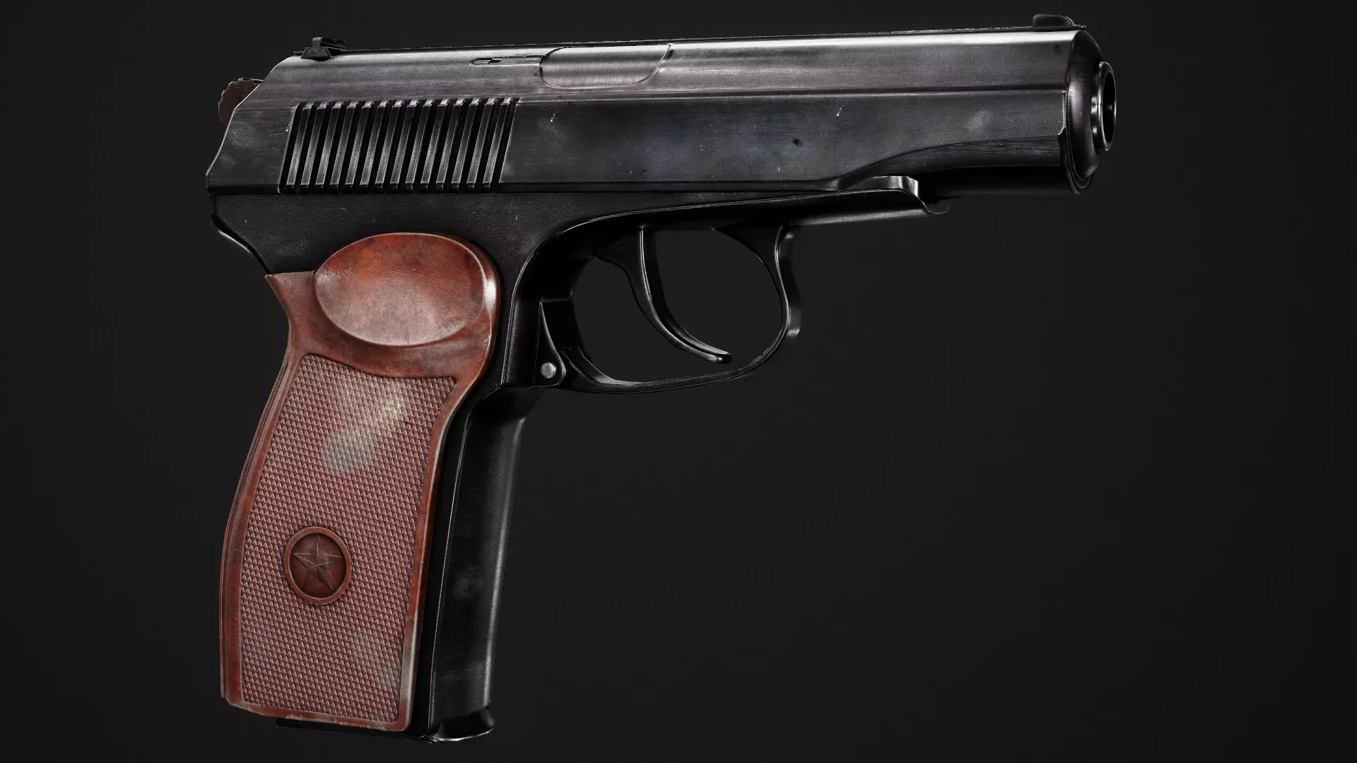 PM Pistol Low-poly 3D model Low-poly 3D model_0