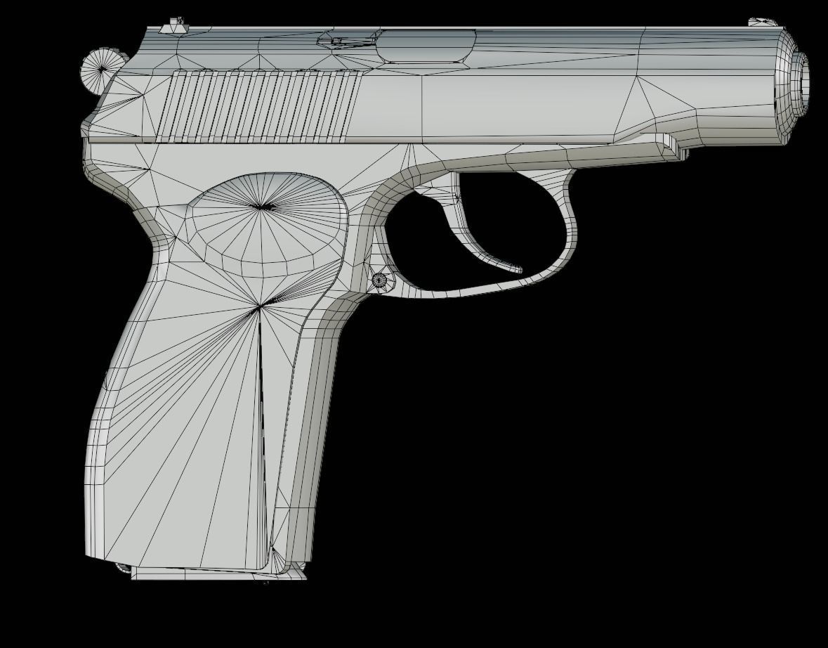 PM Pistol Low-poly 3D model Low-poly 3D model_8