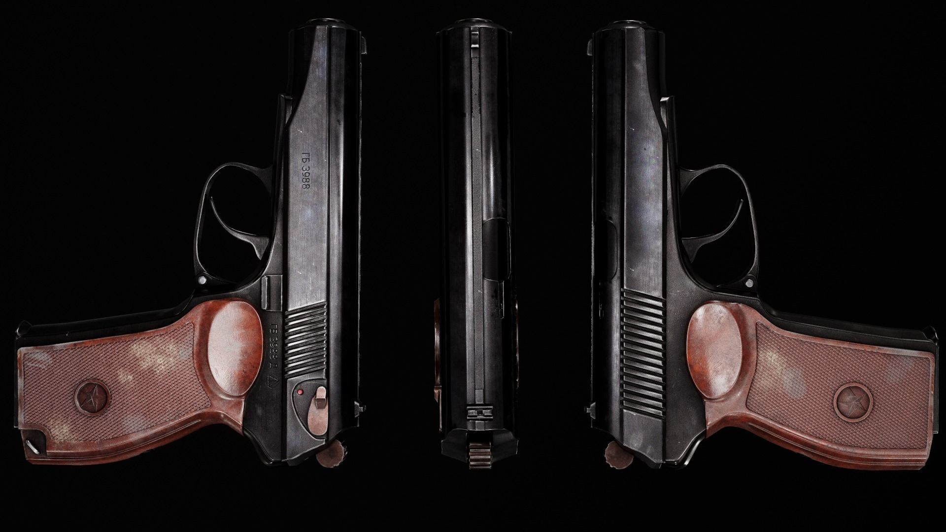 PM Pistol Low-poly 3D model Low-poly 3D model_3