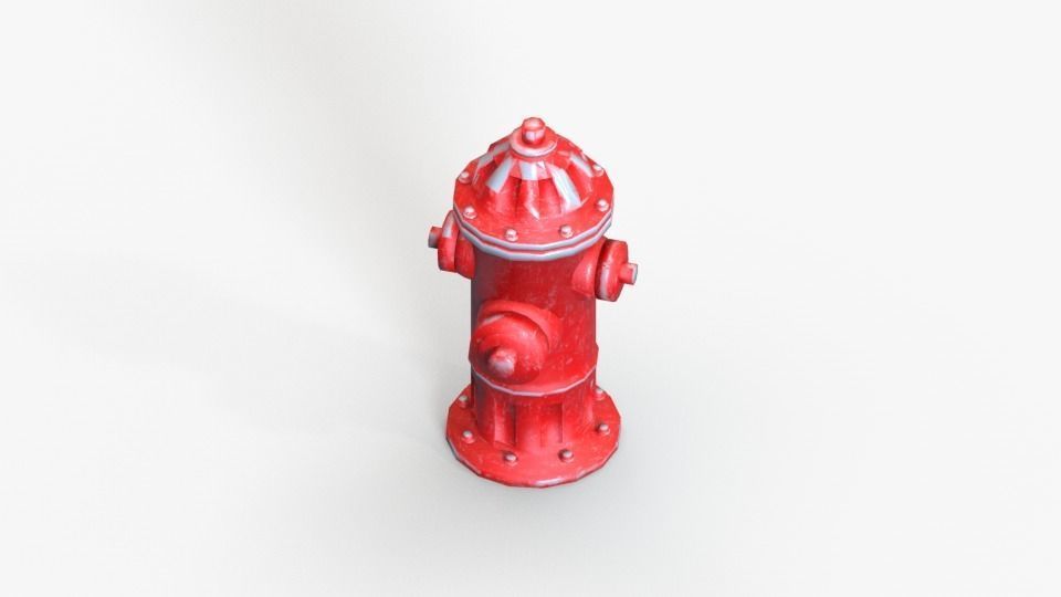 Fire Hydrant Free low-poly 3D model_1