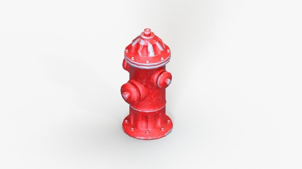 Fire Hydrant Free low-poly 3D model_3