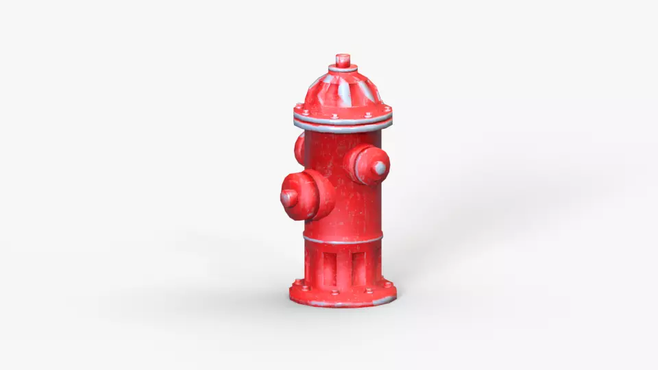 Fire Hydrant Free low-poly 3D model_0