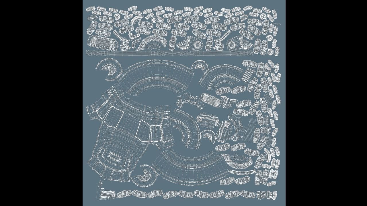 Rigged 4x4 Wheel Robot Drone Model 3D model_13