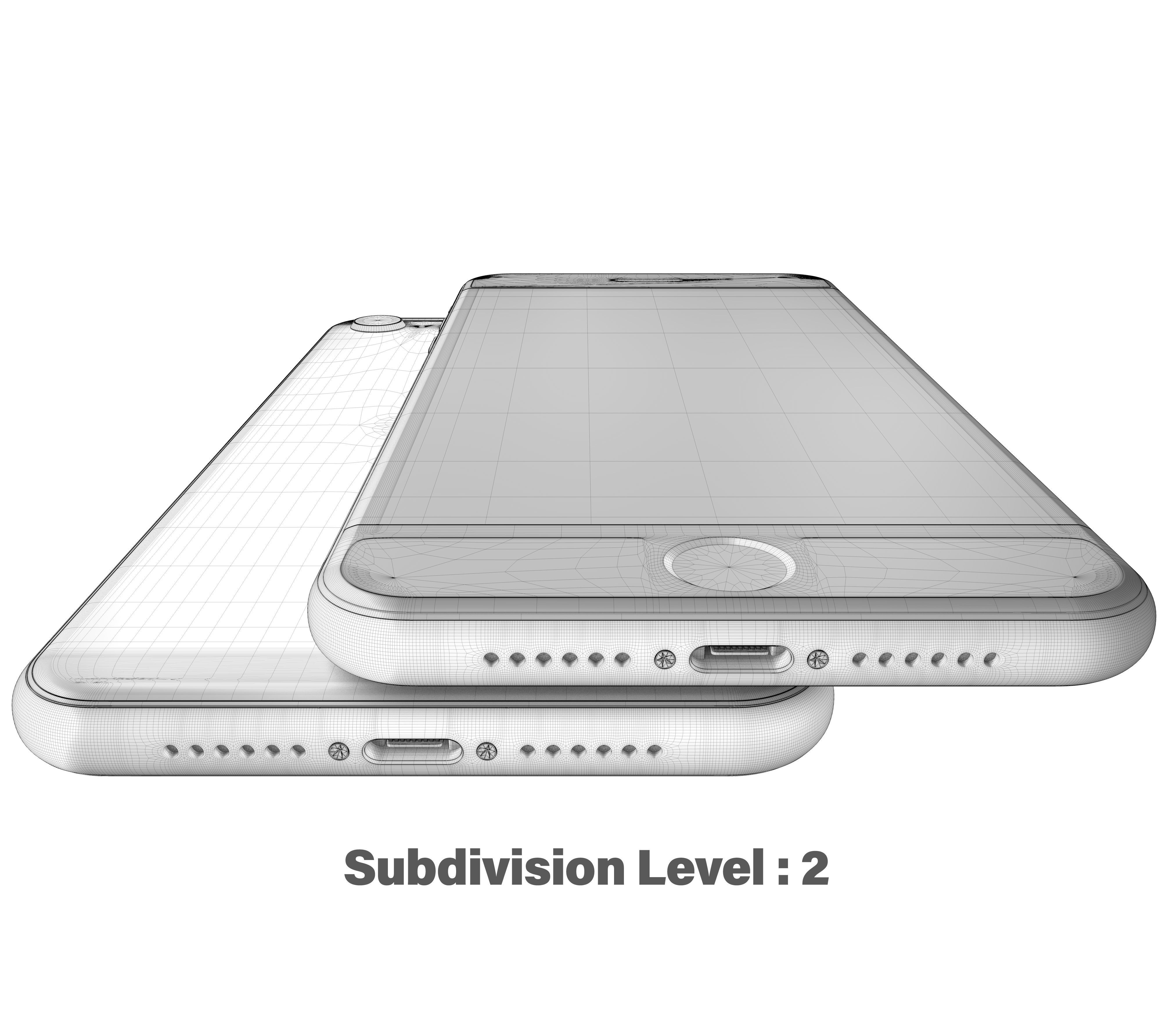 Apple iPhone SE 2020 Black  Low-poly 3D model_24