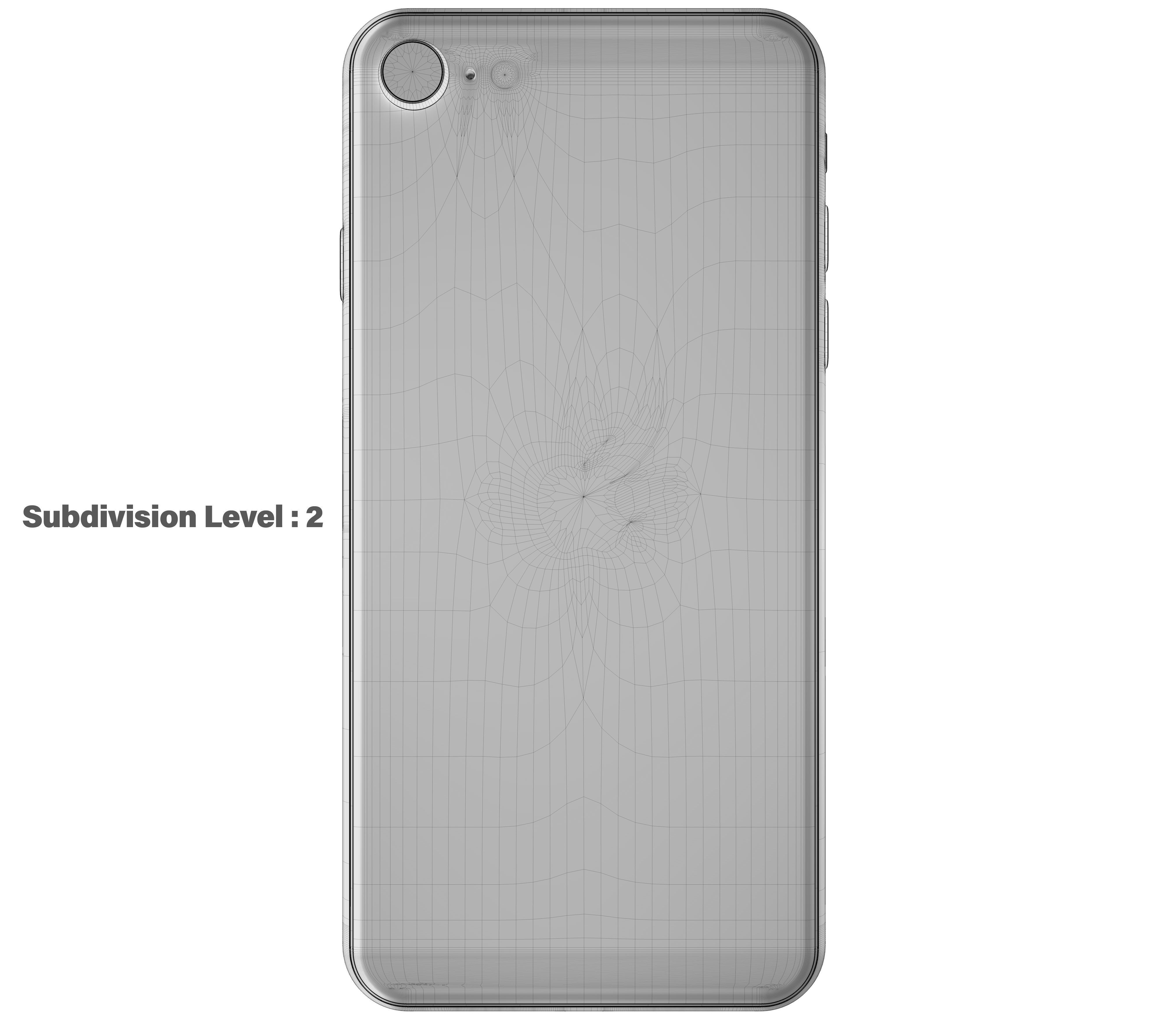 Apple iPhone SE 2020 Black  Low-poly 3D model_18