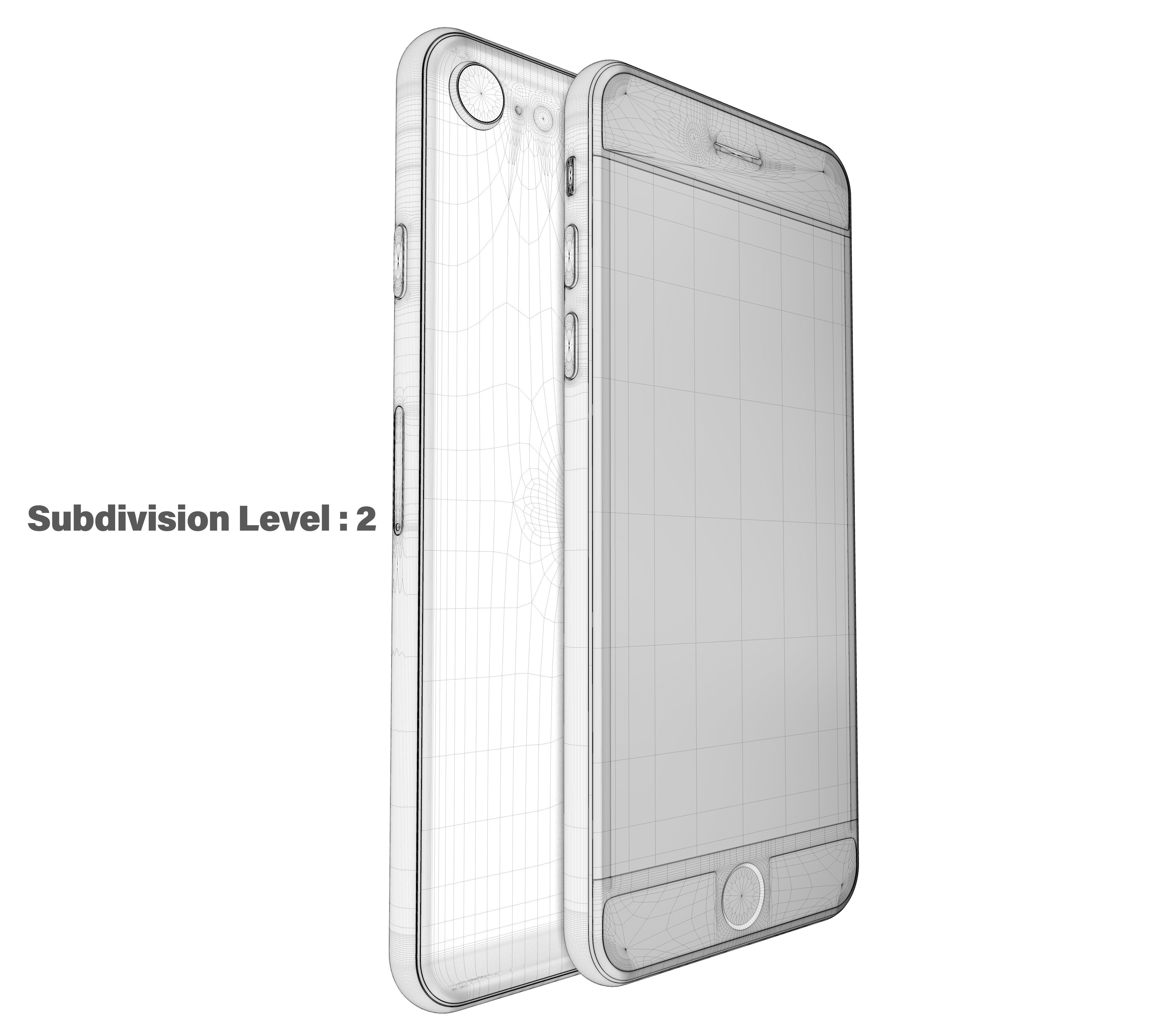 Apple iPhone SE 2020 Black  Low-poly 3D model_28