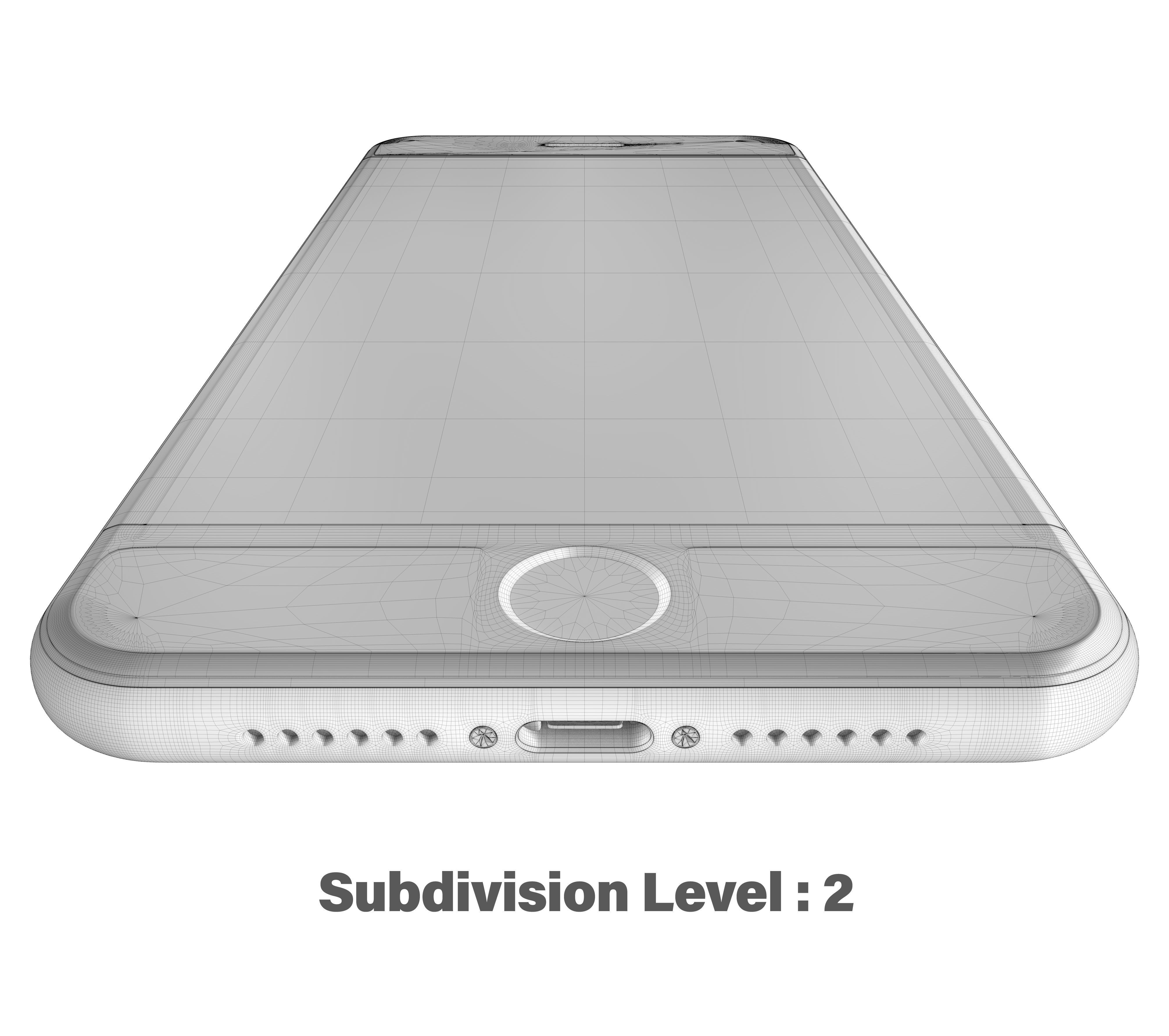 Apple iPhone SE 2020 Black  Low-poly 3D model_22