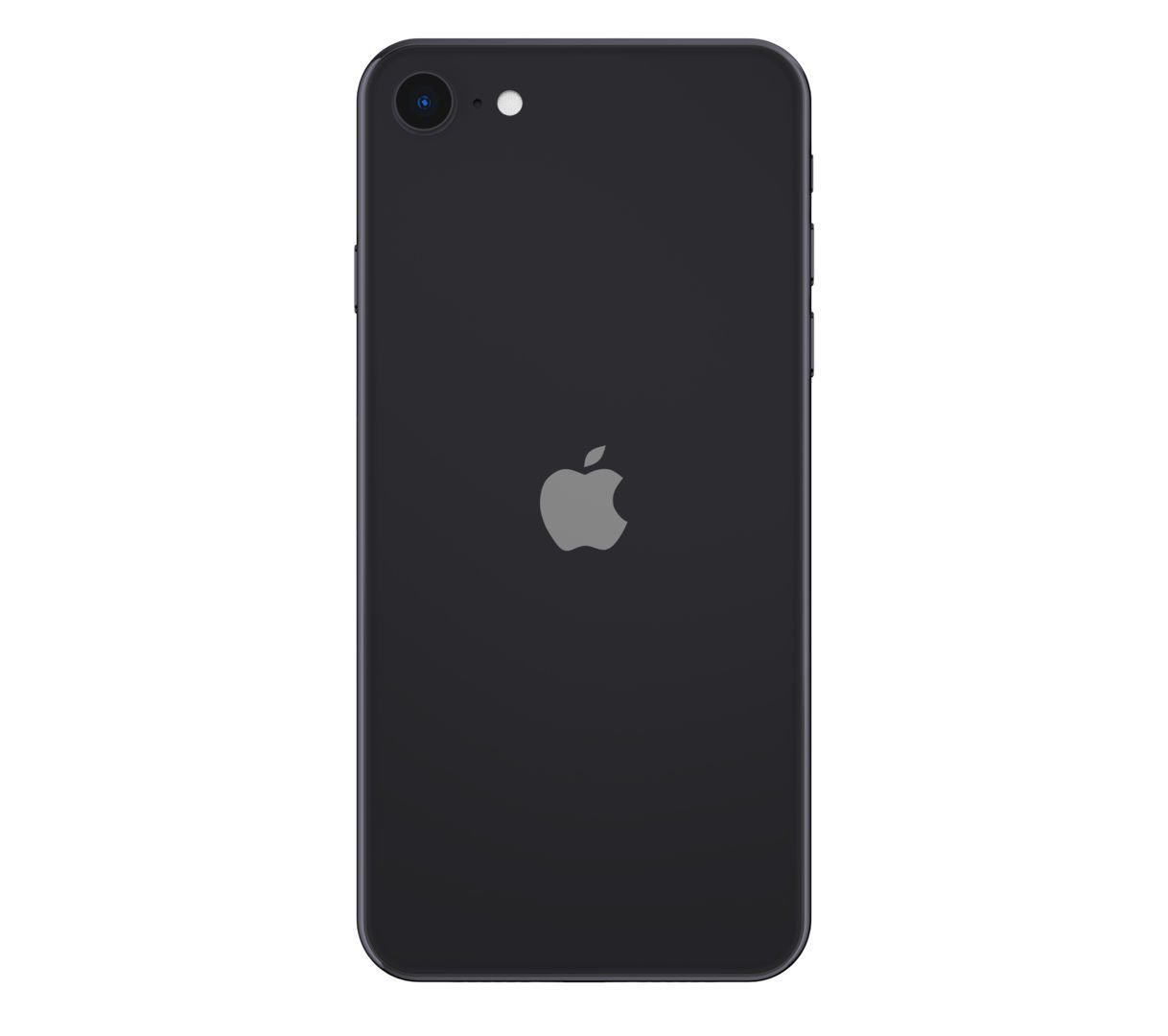 Apple iPhone SE 2020 Black  Low-poly 3D model_4