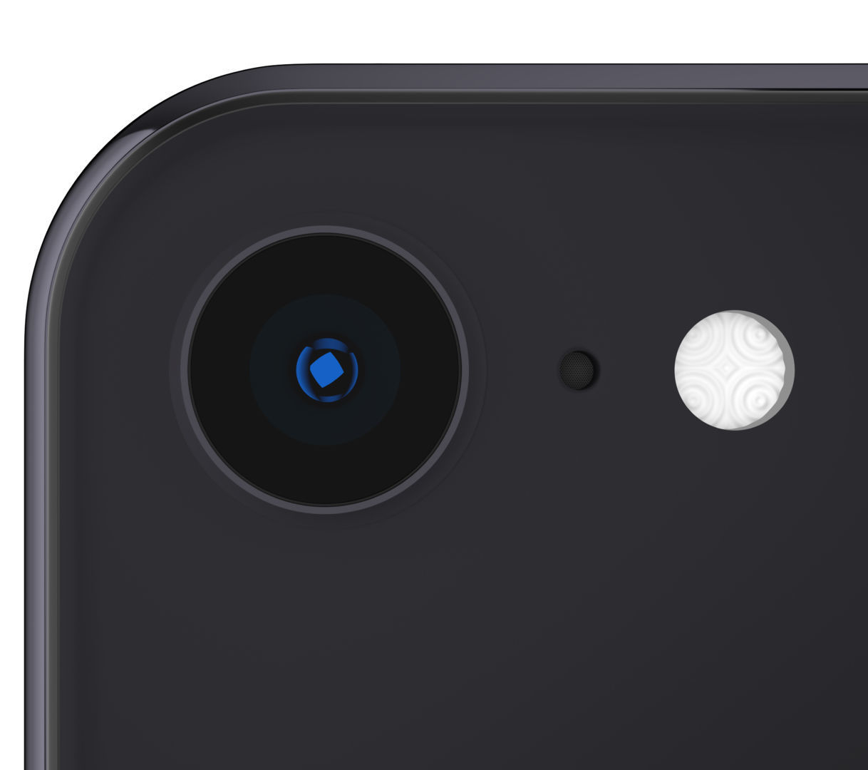 Apple iPhone SE 2020 Black  Low-poly 3D model_7