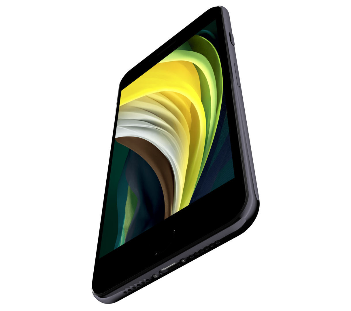 Apple iPhone SE 2020 Black  Low-poly 3D model_11