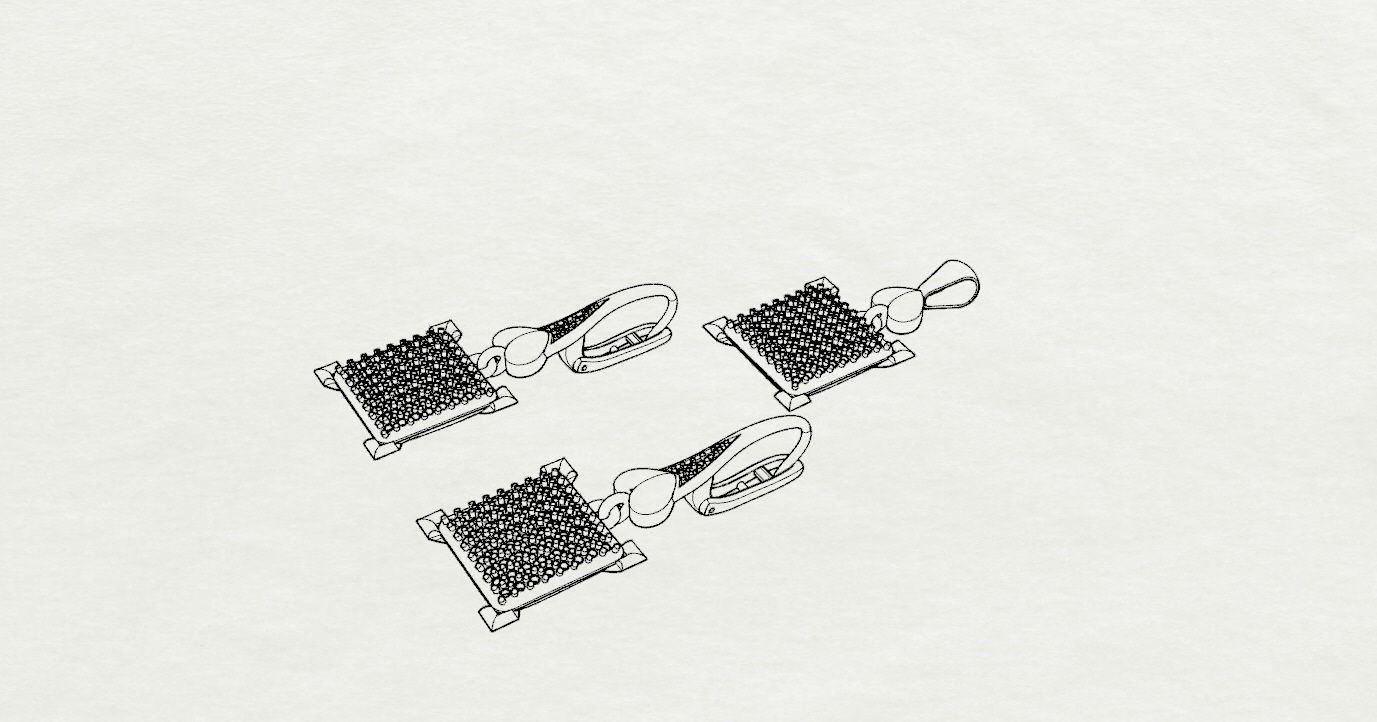 Earrings and Pendant 3D print model_25